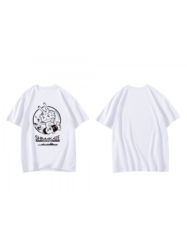 Cheap Ijn Shimakaze Azur Lane Short Sleeve Mens Graphic T-Shirts Fashion Printed Tops Cosplay Costume T Shirts For Women's