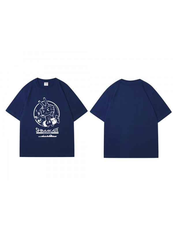 2023 Ijn Shimakaze Azur Lane Short Sleeve Mens Graphic T-Shirts Fashion Printed Tops Cosplay Costume T Shirts For Women's