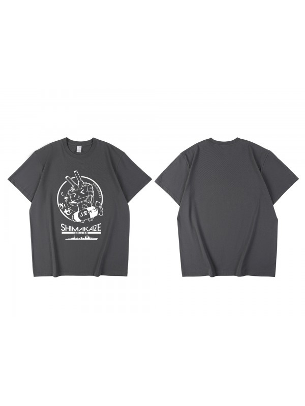 Funny Ijn Shimakaze Azur Lane Short Sleeve Mens Graphic T-Shirts Fashion Printed Tops Cosplay Costume T Shirts For Women's