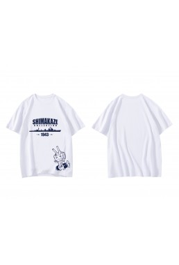 Coolest Ijn Shimakaze Azur Lane Short Sleeve Mens Graphic T-Shirts Fashion Printed Tops Cosplay Costume T Shirts For Women's
