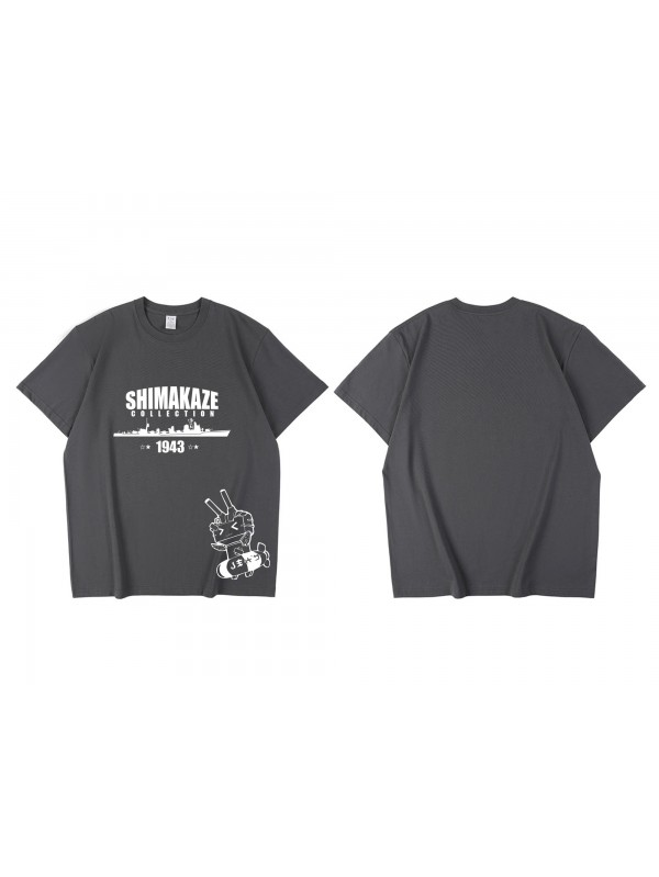 Wholesale Ijn Shimakaze Azur Lane Short Sleeve Mens Graphic T-Shirts Fashion Printed Tops Cosplay Costume T Shirts For Women's