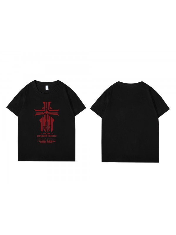 Soft Prinz Eugen Schwerer Kreuzer Azur Lane Short Sleeve Mens Graphic T-Shirts Fashion Printed Tops Cosplay Costume T Shirts For Women's