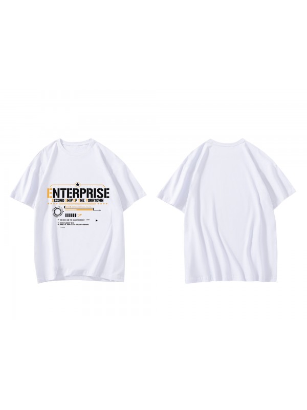 Welcome Uss Enterprise Azur Lane Short Sleeve Mens Graphic T-Shirts Fashion Printed Tops Cosplay Costume T Shirts For Women's