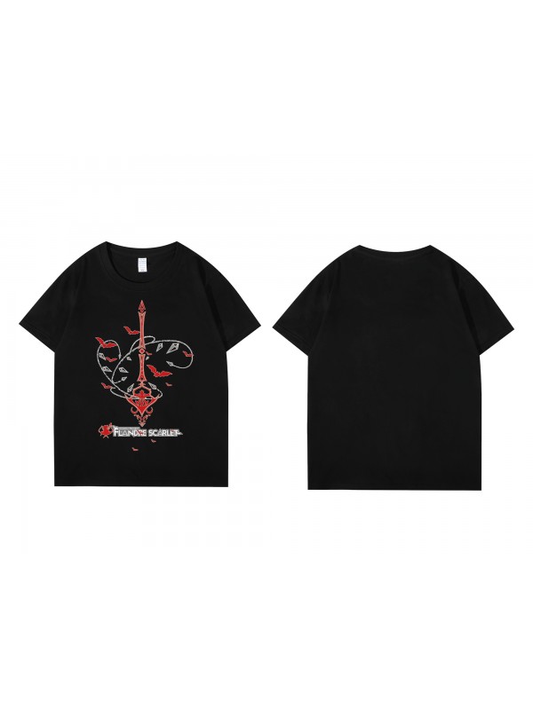 Personalised Flandre Scarlet Touhou Project Short Sleeve Mens Graphic T-Shirts Fashion Printed Tops Cosplay Costume T Shirts For Women's