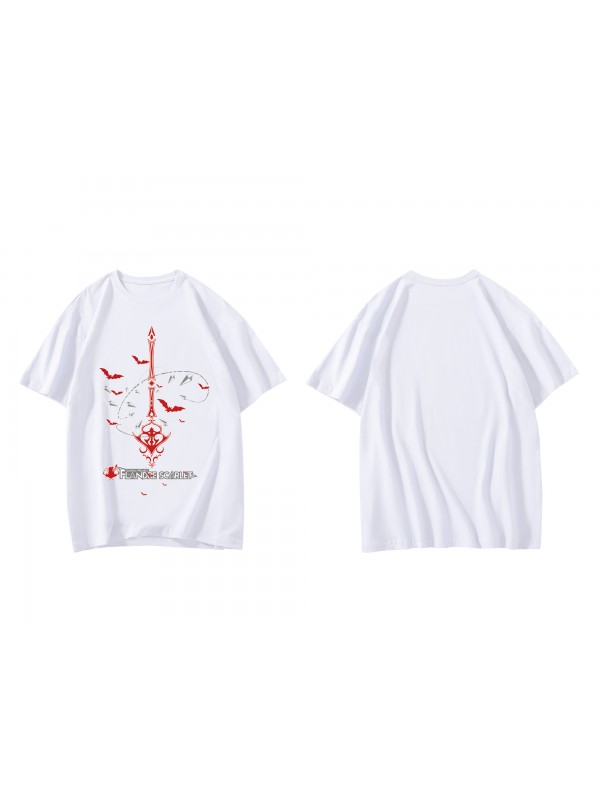 Limited Edition Flandre Scarlet Touhou Project Short Sleeve Mens Graphic T-Shirts Fashion Printed Tops Cosplay Costume T Shirts For Women's