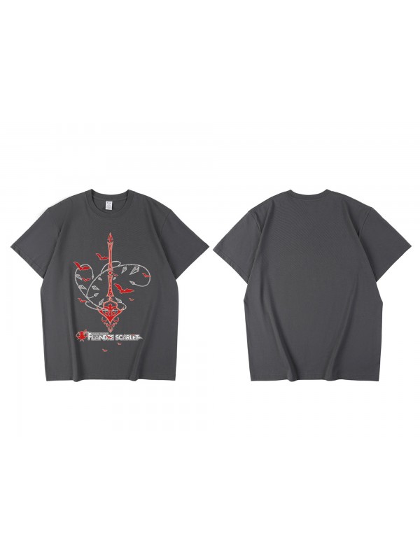 High Quality Flandre Scarlet Touhou Project Short Sleeve Mens Graphic T-Shirts Fashion Printed Tops Cosplay Costume T Shirts For Women's