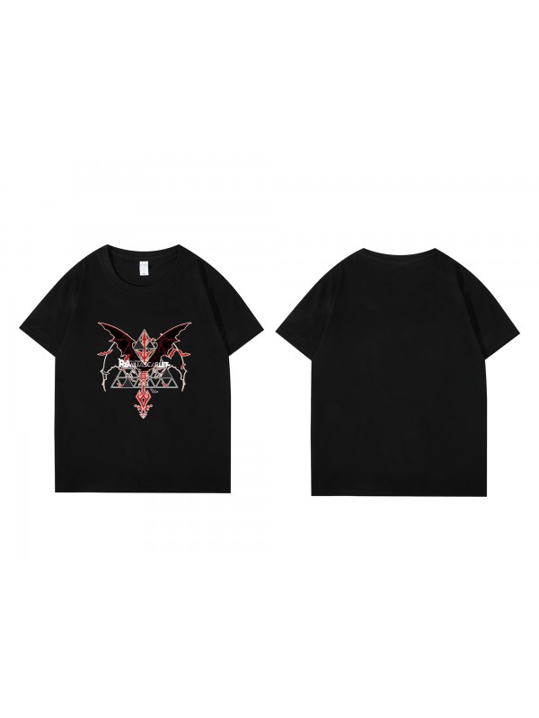 Durable Remilia Scarlet Touhou Project Short Sleeve Mens Graphic T-Shirts Fashion Printed Tops Cosplay Costume T Shirts For Women's