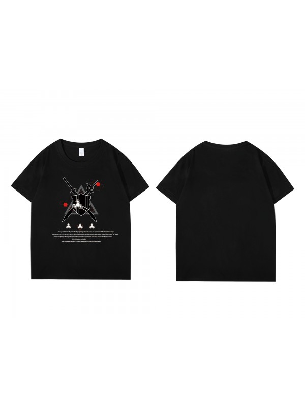 New Sword Art Online Sao Short Sleeve Mens Graphic T-Shirts Fashion Printed Tops Cosplay Costume T Shirts For Women's