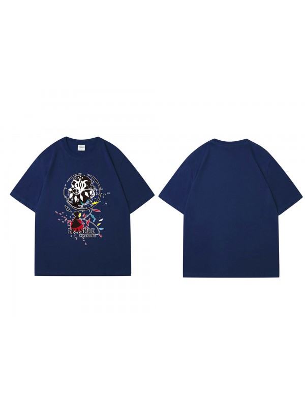 Wholesale Flandre Scarlet Short Sleeve Mens Graphic T-Shirts Fashion Printed Tops Cosplay Costume T Shirts For Women's