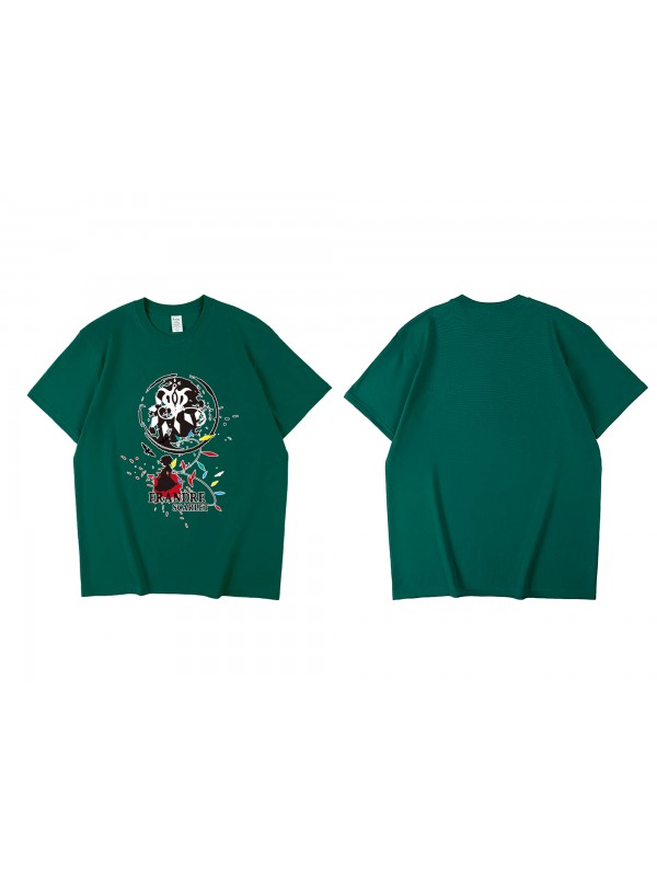 Clearance Flandre Scarlet Short Sleeve Mens Graphic T-Shirts Fashion Printed Tops Cosplay Costume T Shirts For Women's
