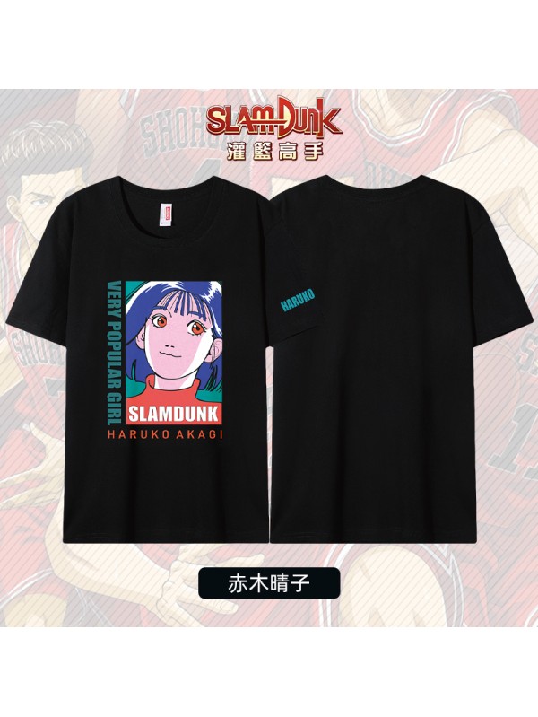 Custom Haruko Akagi Slam Dunk Short Sleeve Mens Graphic T-Shirts Fashion Printed Tops Cosplay Costume T Shirts For Women's