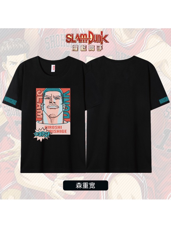 Welcome Slam Dunk Hiroshi Morishige Short Sleeve Mens Graphic T-Shirts Fashion Printed Tops Cosplay Costume T Shirts For Women's