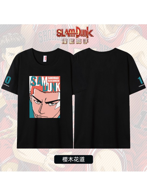 Unique Slam Dunk Sakuragi Hanamichi Short Sleeve Mens Graphic T-Shirts Fashion Printed Tops Cosplay Costume T Shirts For Women's