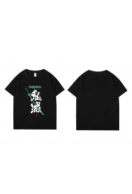 Feature Tanjirou Demon Slayer Short Sleeve Mens Graphic T-Shirts Fashion Printed Tops Cosplay Costume T Shirts For Women's