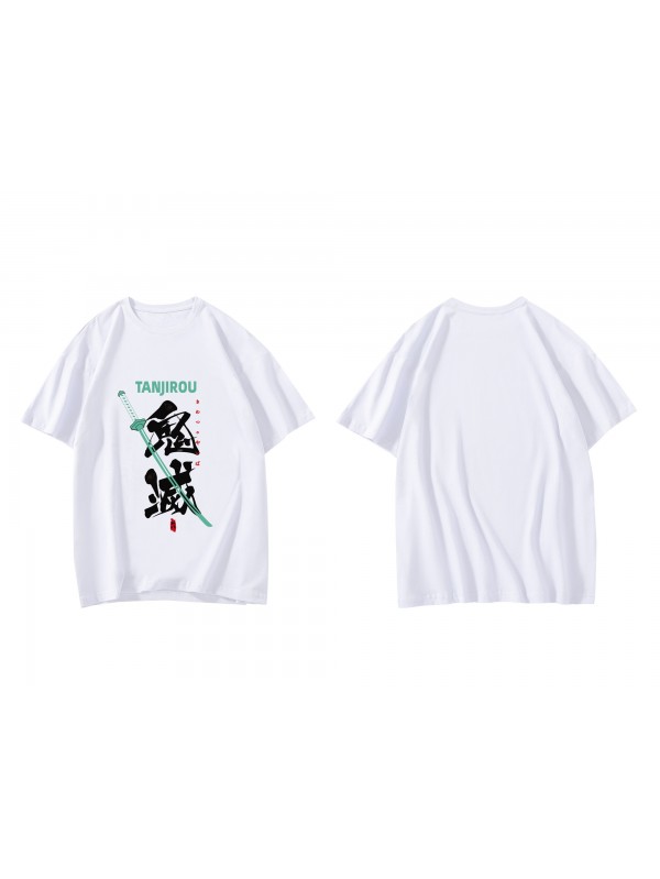 Personalised Tanjirou Demon Slayer Short Sleeve Mens Graphic T-Shirts Fashion Printed Tops Cosplay Costume T Shirts For Women's