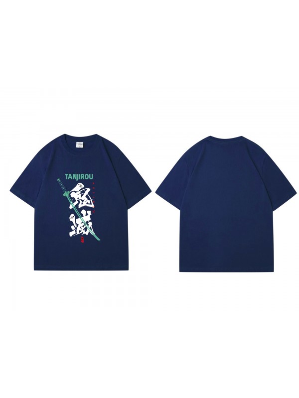 Limited Edition Tanjirou Demon Slayer Short Sleeve Mens Graphic T-Shirts Fashion Printed Tops Cosplay Costume T Shirts For Women's