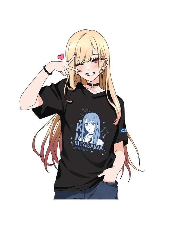 Soft Kitagawa Marin My Dress Up Darling Short Sleeve Mens Graphic T-Shirts Fashion Printed Tops Cosplay Costume T Shirts For Women's