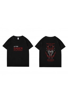 Buy Arturia Pendragon Alter Fate Short Sleeve Mens Graphic T-Shirts Fashion Printed Tops Cosplay Costume T Shirts For Women's