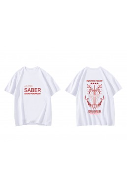 Best Arturia Pendragon Alter Fate Short Sleeve Mens Graphic T-Shirts Fashion Printed Tops Cosplay Costume T Shirts For Women's