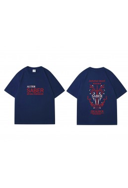 New Arturia Pendragon Alter Fate Short Sleeve Mens Graphic T-Shirts Fashion Printed Tops Cosplay Costume T Shirts For Women's
