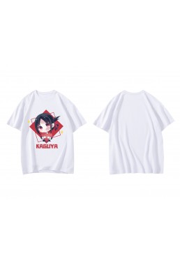 Custom Chika Fujiwara Kaguya Sama Love Is War Short Sleeve Mens Graphic T-Shirts Fashion Printed Tops Cosplay Costume T Shirts For Women's