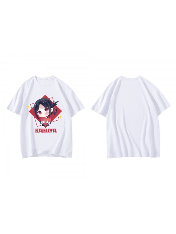Custom Chika Fujiwara Kaguya Sama Love Is War Short Sleeve Mens Graphic T-Shirts Fashion Printed Tops Cosplay Costume T Shirts For Women's