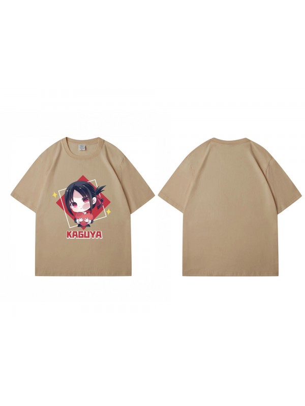 Wholesale Chika Fujiwara Kaguya Sama Love Is War Short Sleeve Mens Graphic T-Shirts Fashion Printed Tops Cosplay Costume T Shirts For Women's