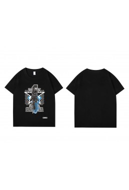 Coolest Black Rock Shooter Short Sleeve Mens Graphic T-Shirts Fashion Printed Tops Cosplay Costume T Shirts For Women's