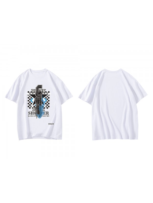 Tap Black Rock Shooter Short Sleeve Mens Graphic T-Shirts Fashion Printed Tops Cosplay Costume T Shirts For Women's