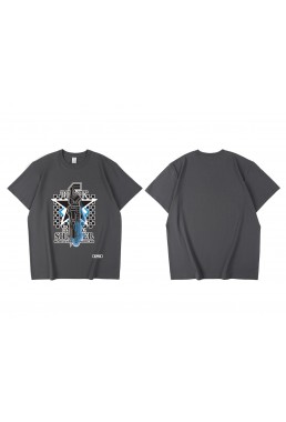 Special Black Rock Shooter Short Sleeve Mens Graphic T-Shirts Fashion Printed Tops Cosplay Costume T Shirts For Women's