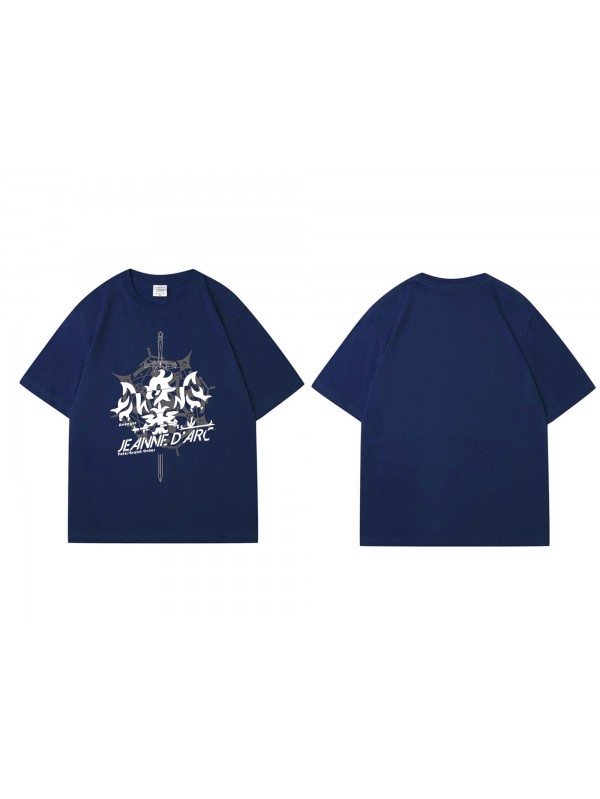 Buy Hzd Jeanne D Arc Fate Grand Order Short Sleeve Mens Graphic T-Shirts Fashion Printed Tops Cosplay Costume T Shirts For Women's