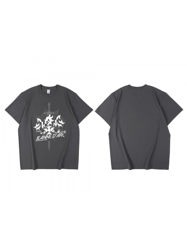 Best Hzd Jeanne D Arc Fate Grand Order Short Sleeve Mens Graphic T-Shirts Fashion Printed Tops Cosplay Costume T Shirts For Women's