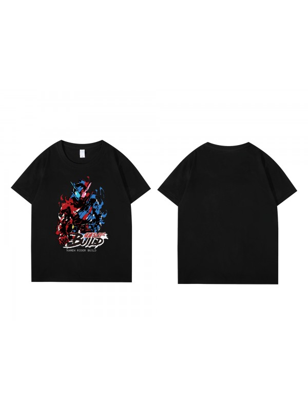 Wholesale Kamen Rider Build Short Sleeve Mens Graphic T-Shirts Fashion Printed Tops Cosplay Costume T Shirts For Women's