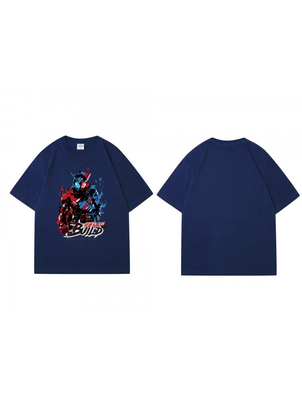 Clearance Kamen Rider Build Short Sleeve Mens Graphic T-Shirts Fashion Printed Tops Cosplay Costume T Shirts For Women's