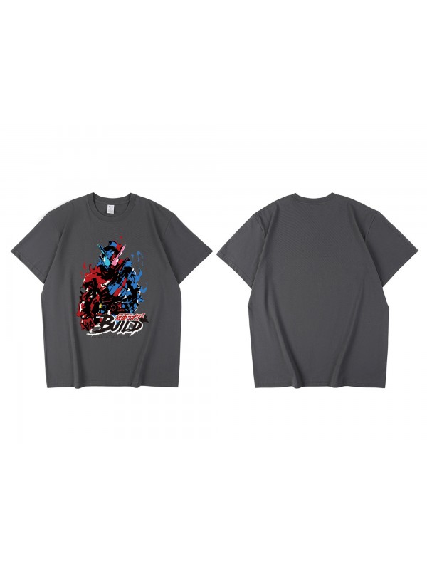 Welcome Kamen Rider Build Short Sleeve Mens Graphic T-Shirts Fashion Printed Tops Cosplay Costume T Shirts For Women's