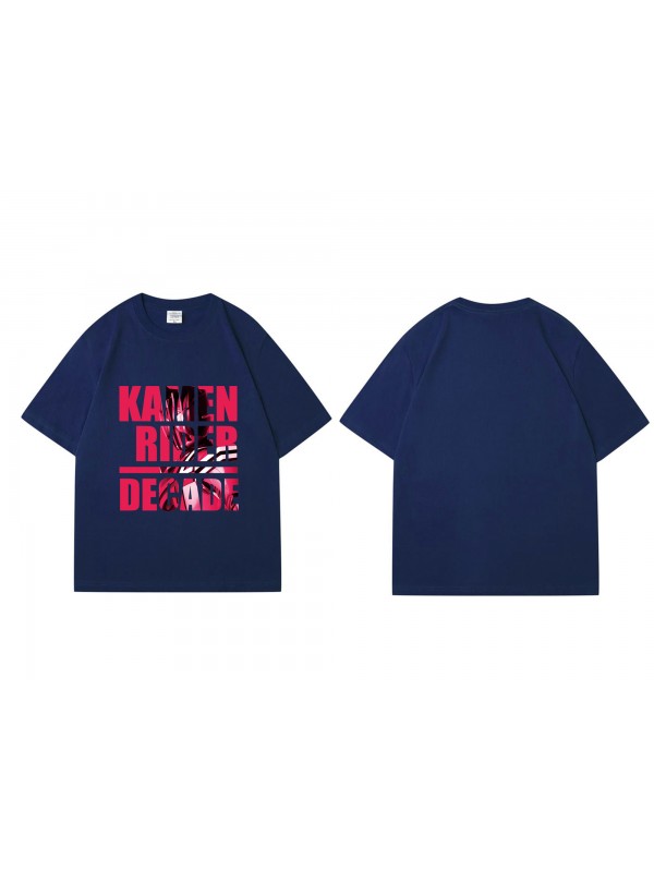 Custom Kamen Rider Decade Short Sleeve Mens Graphic T-Shirts Fashion Printed Tops Cosplay Costume T Shirts For Women's