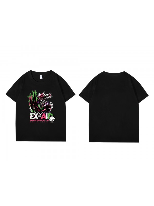Wholesale Kamen Rider Ex Aid Short Sleeve Mens Graphic T-Shirts Fashion Printed Tops Cosplay Costume T Shirts For Women's