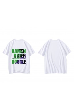 Soft Kamen Rider Double Short Sleeve Mens Graphic T-Shirts Fashion Printed Tops Cosplay Costume T Shirts For Women's
