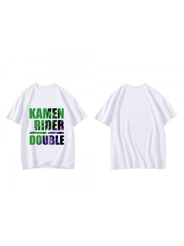 Soft Kamen Rider Double Short Sleeve Mens Graphic T-Shirts Fashion Printed Tops Cosplay Costume T Shirts For Women's