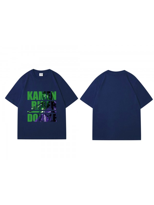 Durable Kamen Rider Double Short Sleeve Mens Graphic T-Shirts Fashion Printed Tops Cosplay Costume T Shirts For Women's