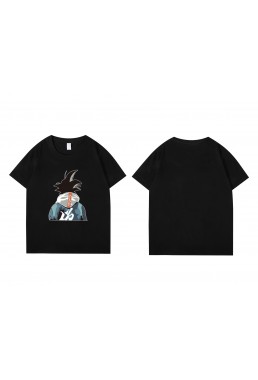 Feature Son Goku Dragon Ball Short Sleeve Mens Graphic T-Shirts Fashion Printed Tops Cosplay Costume T Shirts For Women's