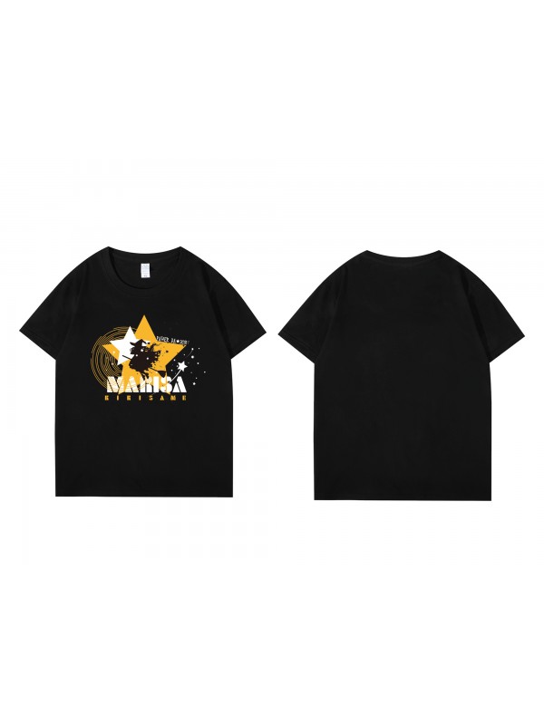 Soft Kirisame Marisa Touhou Project Short Sleeve Mens Graphic T-Shirts Fashion Printed Tops Cosplay Costume T Shirts For Women's