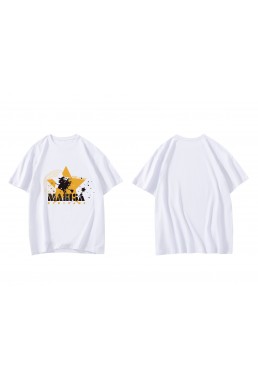 Durable Kirisame Marisa Touhou Project Short Sleeve Mens Graphic T-Shirts Fashion Printed Tops Cosplay Costume T Shirts For Women's