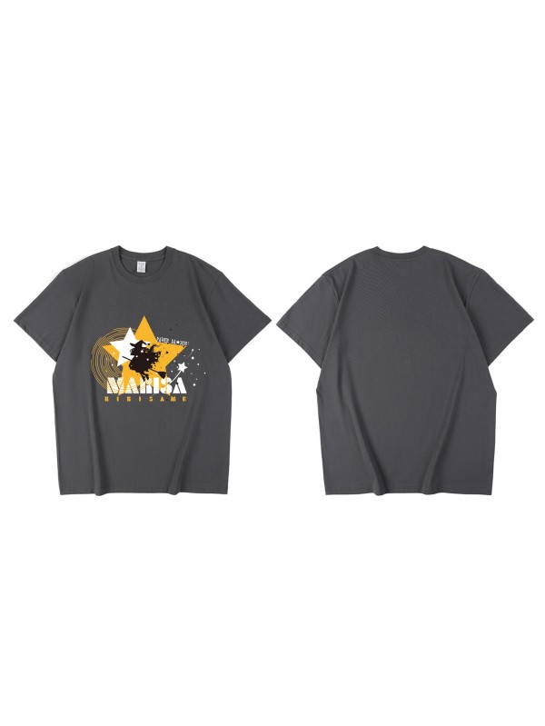 Discount Kirisame Marisa Touhou Project Short Sleeve Mens Graphic T-Shirts Fashion Printed Tops Cosplay Costume T Shirts For Women's