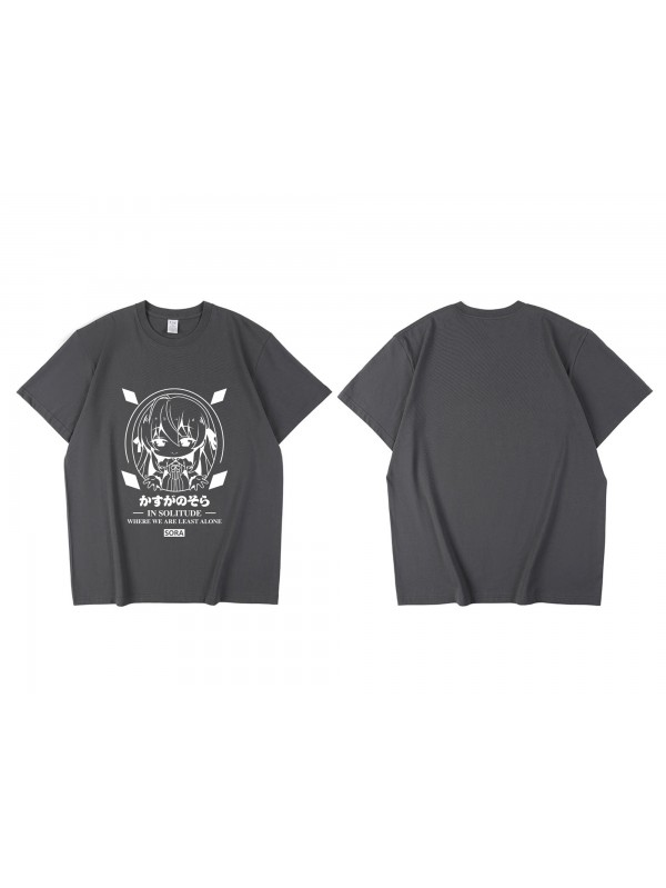 Tap Kasugano Sora Yosuga No Sora Short Sleeve Mens Graphic T-Shirts Fashion Printed Tops Cosplay Costume T Shirts For Women's