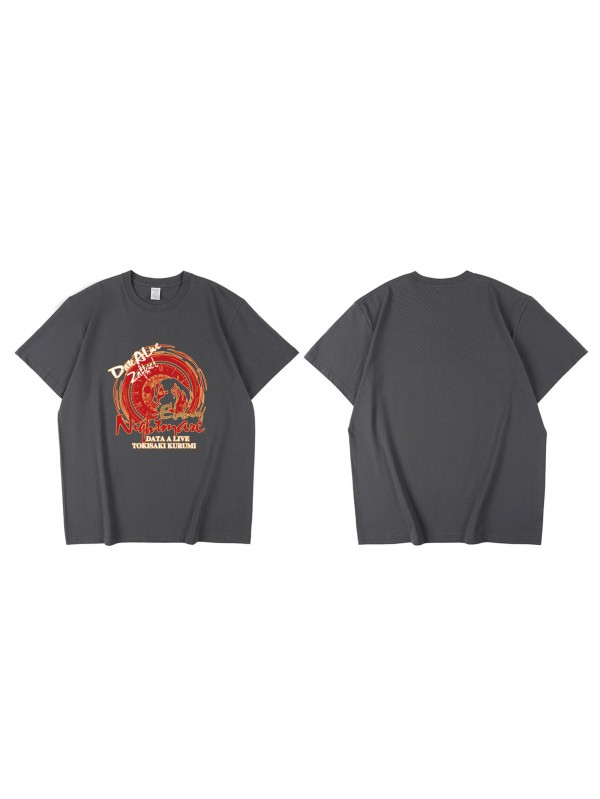Feature Tokisaki Kurumi Date A Live Short Sleeve Mens Graphic T-Shirts Fashion Printed Tops Cosplay Costume T Shirts For Women's