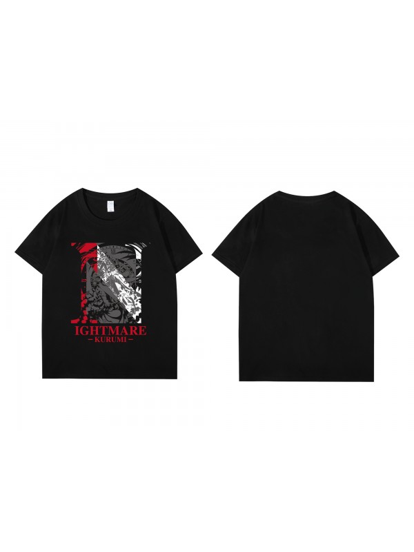 Shopping Tokisaki Kurumi Nightmare Short Sleeve Mens Graphic T-Shirts Fashion Printed Tops Cosplay Costume T Shirts For Women's