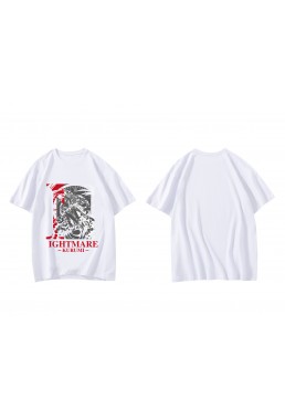 Discount Tokisaki Kurumi Nightmare Short Sleeve Mens Graphic T-Shirts Fashion Printed Tops Cosplay Costume T Shirts For Women's