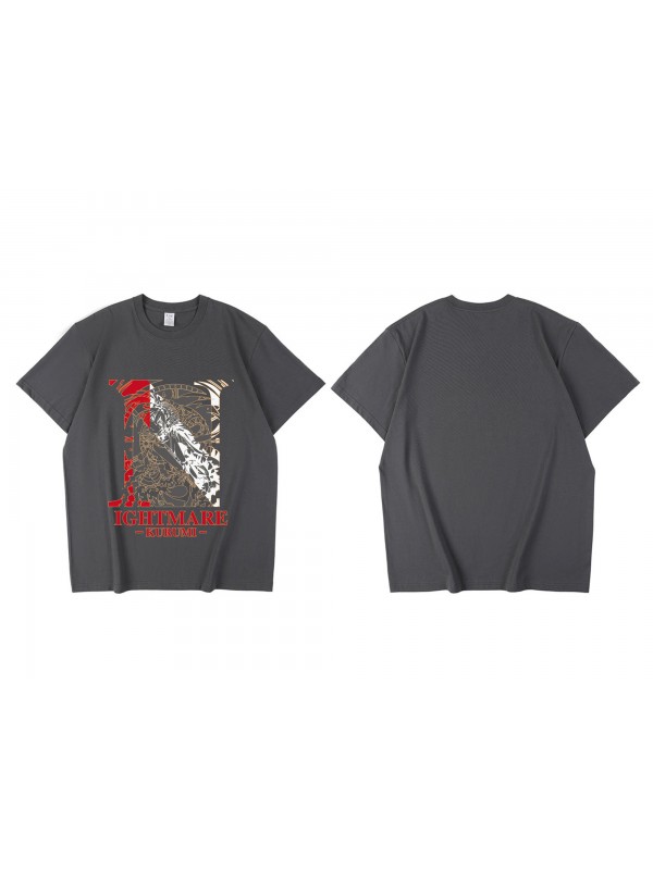 Best Tokisaki Kurumi Nightmare Short Sleeve Mens Graphic T-Shirts Fashion Printed Tops Cosplay Costume T Shirts For Women's