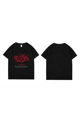 Funny Tokisaki Kurumi Nightmare Date A Live Short Sleeve Mens Graphic T-Shirts Fashion Printed Tops Cosplay Costume T Shirts For Women's